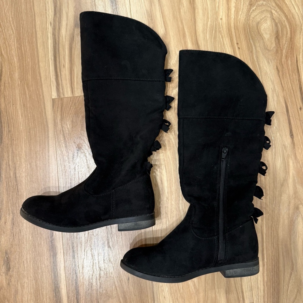 Cat & Jack Black Kids' Boots with Bows